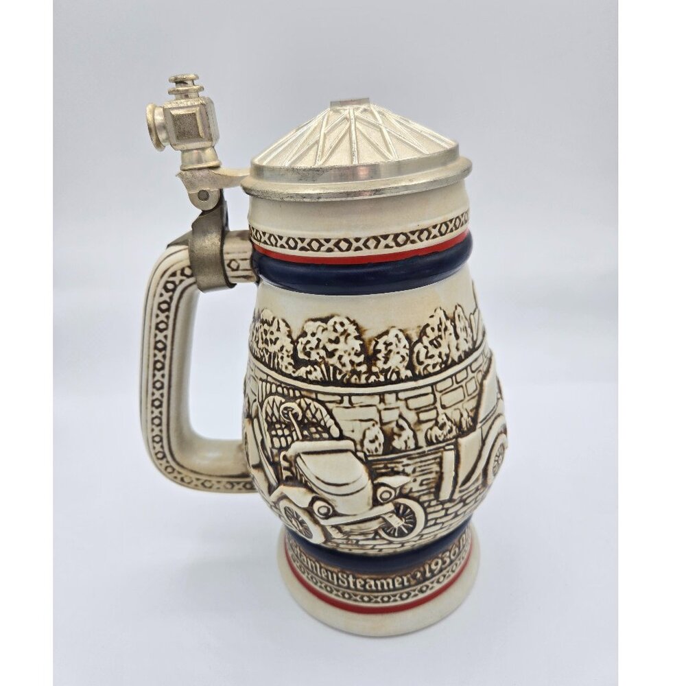 Vintage 1980 Avon Stanley Steamer Classic Cars Collectible Beer Stein brazil